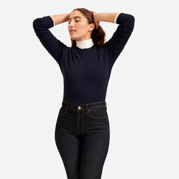 EVERLANE Authentic Stretch High Rise Skinny Jeans Dark Indigo Blue ~ 25 Ankle - Picture 12 of 12